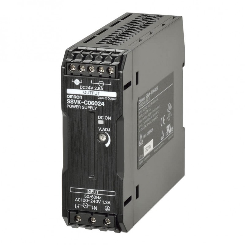S8VK-C06024  Omron Alimentatore a montaggio su guida DIN 60W, 24V cc max, 2.5A,