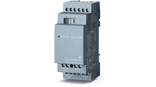 6ED1055-1MB00-0BA2 LOGO! Modulo di espansione DM8 12 / 24R, PS / I / O: 12, 24V / 12V / 24V / relè, 2 MW, 4 DI / 4 DO per LOGO! 8