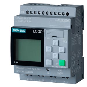 6ED1052-1CC08-0BA1 LOGO! 24CE, modulo logico, display PS/I/O: 24V/24V/24V trans., 8DI (4AI)/4DO,